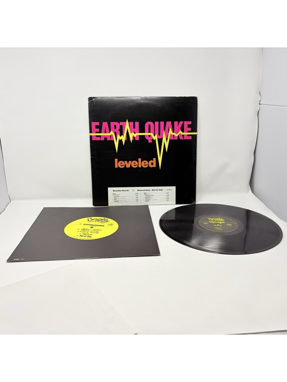 1977 Earthquake Leveled LP Vinyl Record Album Beserkley